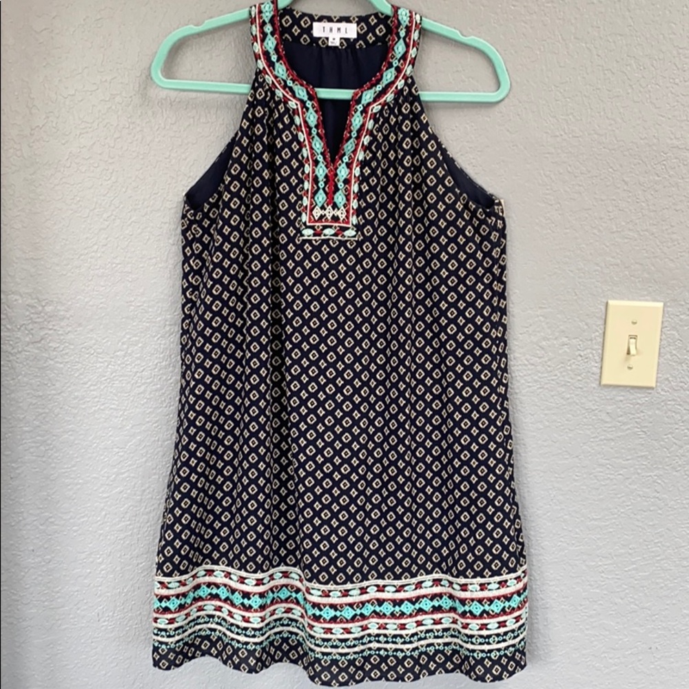 Size Med Navy Tourquise summer dress